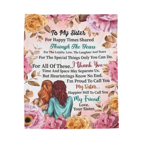 Sisterly Love Velveteen Blanket | Floral Plush Throw | Gift for Sister | Cozy Blanket for Birthdays, Holidays, or Just Because | [...]