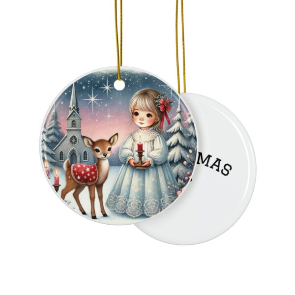 Holiday Friends Christmas Decorative Ceramic Ornaments - Double-Sided (1-10pcs) - Festive Holiday Decor - Image 3