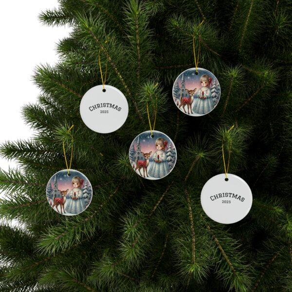 Holiday Friends Christmas Decorative Ceramic Ornaments - Double-Sided (1-10pcs) - Festive Holiday Decor - Image 7