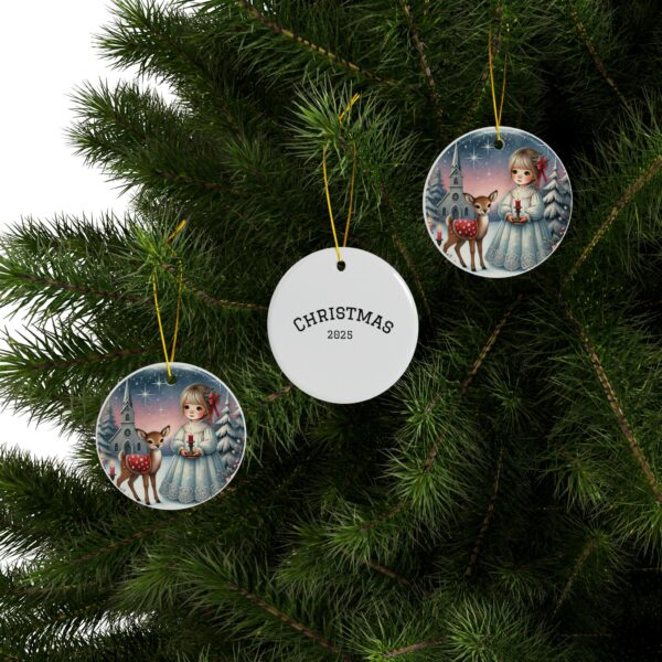 Holiday Friends Christmas Decorative Ceramic Ornaments - Double-Sided (1-10pcs) - Festive Holiday Decor - Image 6