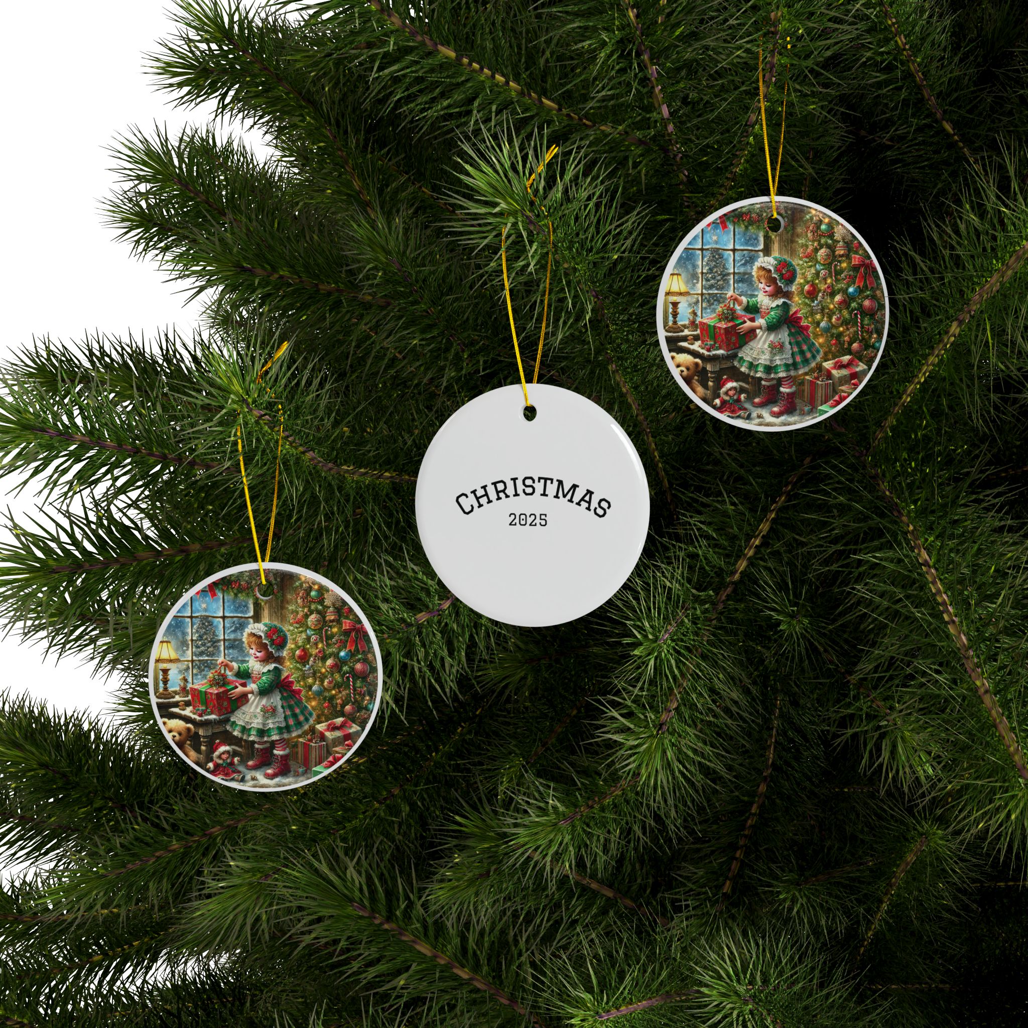 Copy of Christmas Decorative Ceramic Ornaments - Double-Sided (1-10pcs) - Festive Holiday Decor - Image 6