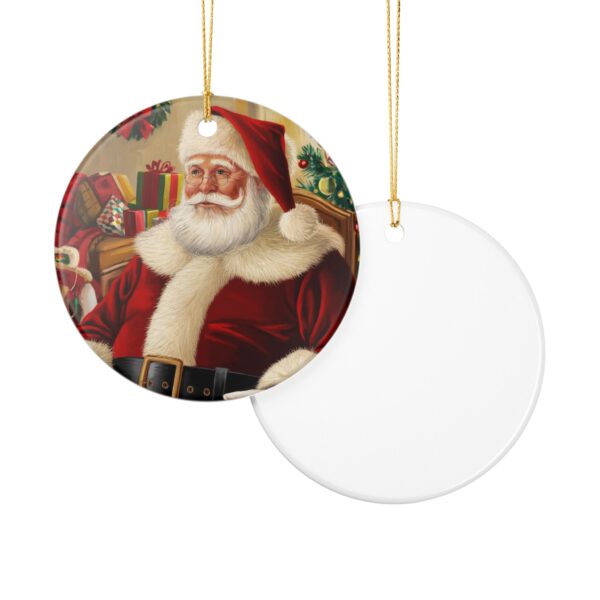 Christmas Santa Ornament, Holiday Decorations, Ceramic Tree Ornament, Santa Gift, Festive Home Decor, Xmas Keepsake - Image 7
