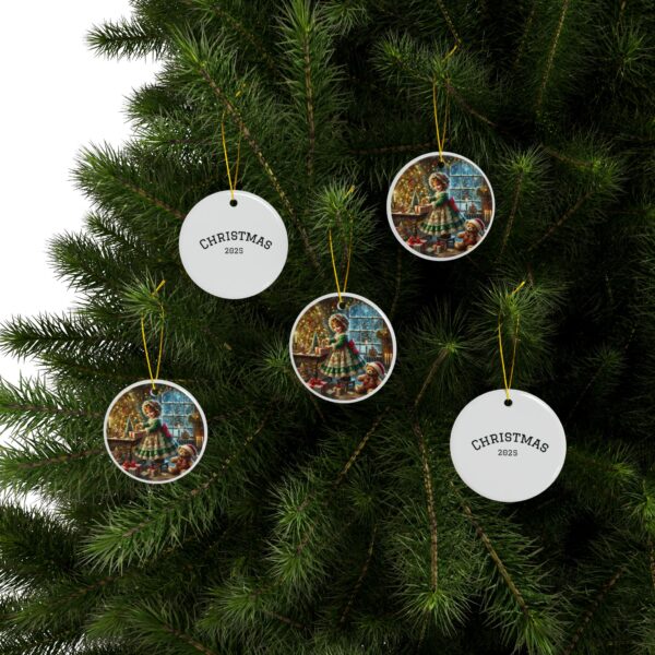 Christmas Decorative Ceramic Ornaments - Double-Sided (1-10pcs) - Festive Holiday Decor - Image 7