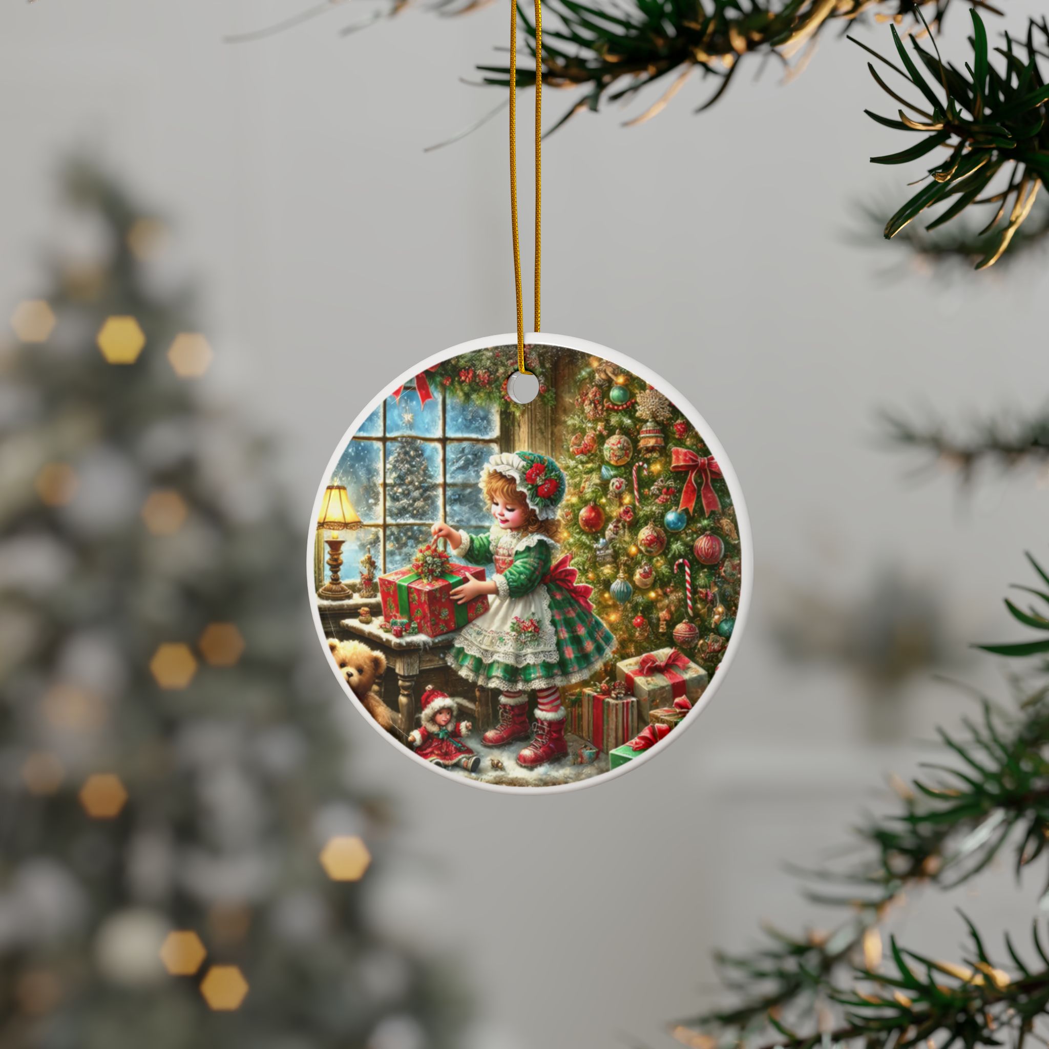 Copy of Christmas Decorative Ceramic Ornaments - Double-Sided (1-10pcs) - Festive Holiday Decor - Image 4
