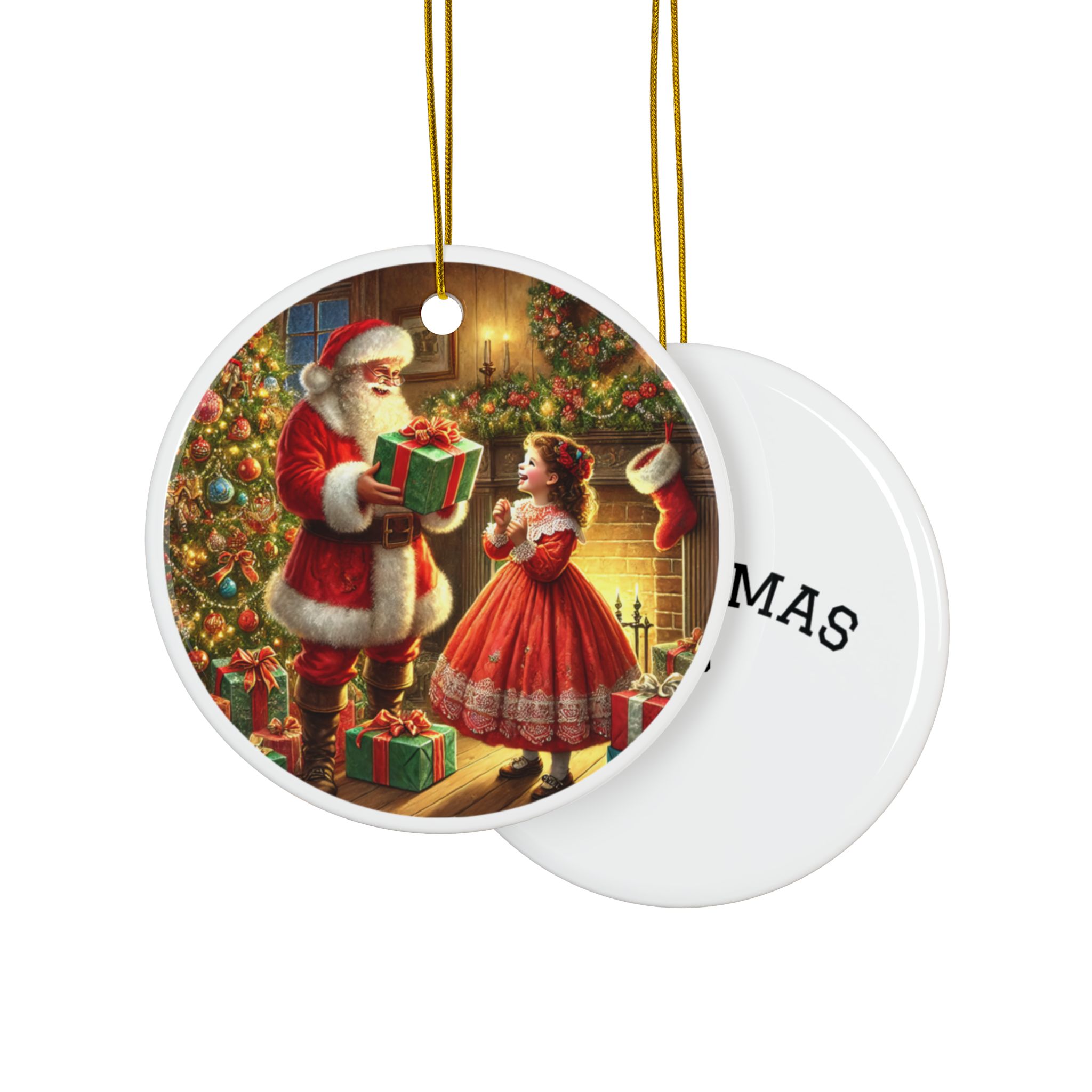 Copy of Christmas Decorative Ceramic Ornaments - Double-Sided (1-10pcs) - Festive Holiday Decor - Image 3