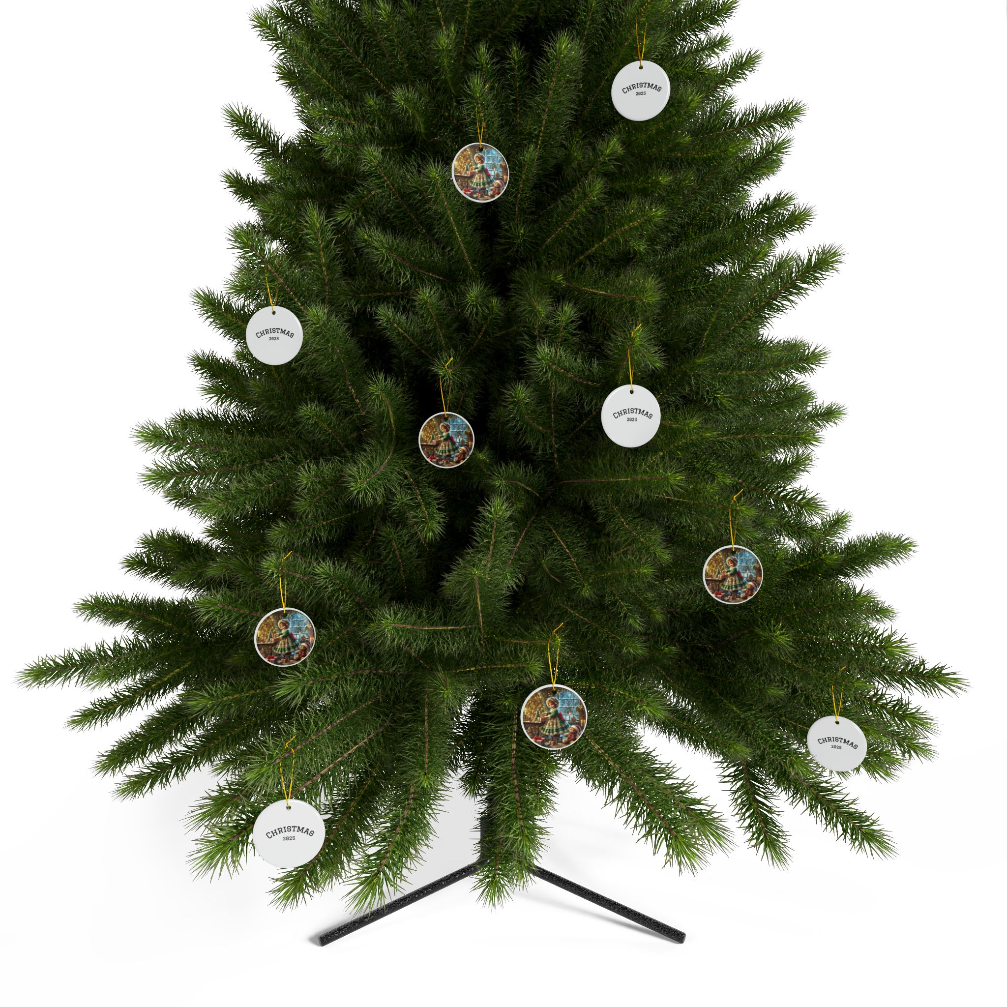 Christmas Decorative Ceramic Ornaments - Double-Sided (1-10pcs) - Festive Holiday Decor - Image 8