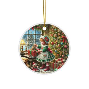 Copy of Christmas Decorative Ceramic Ornaments - Double-Sided (1-10pcs) - Festive Holiday Decor