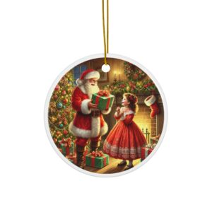 Copy of Christmas Decorative Ceramic Ornaments - Double-Sided (1-10pcs) - Festive Holiday Decor