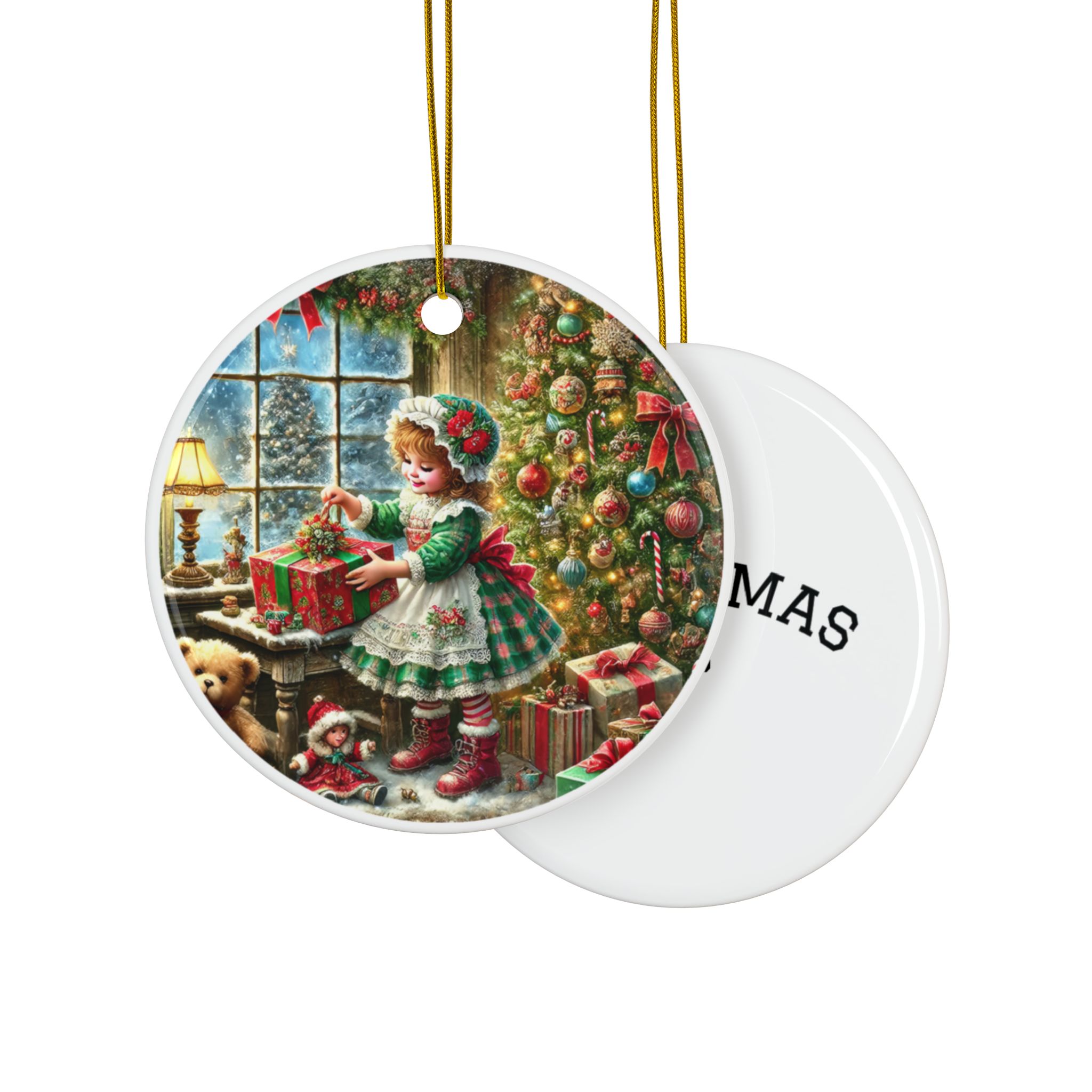 Copy of Christmas Decorative Ceramic Ornaments - Double-Sided (1-10pcs) - Festive Holiday Decor - Image 3