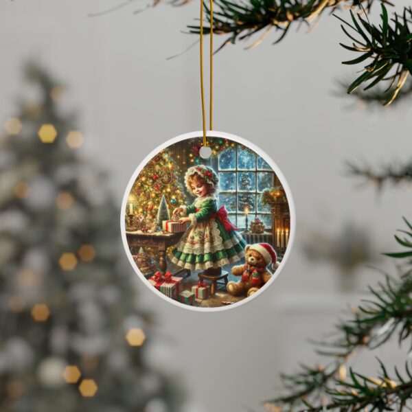 Christmas Decorative Ceramic Ornaments - Double-Sided (1-10pcs) - Festive Holiday Decor - Image 4