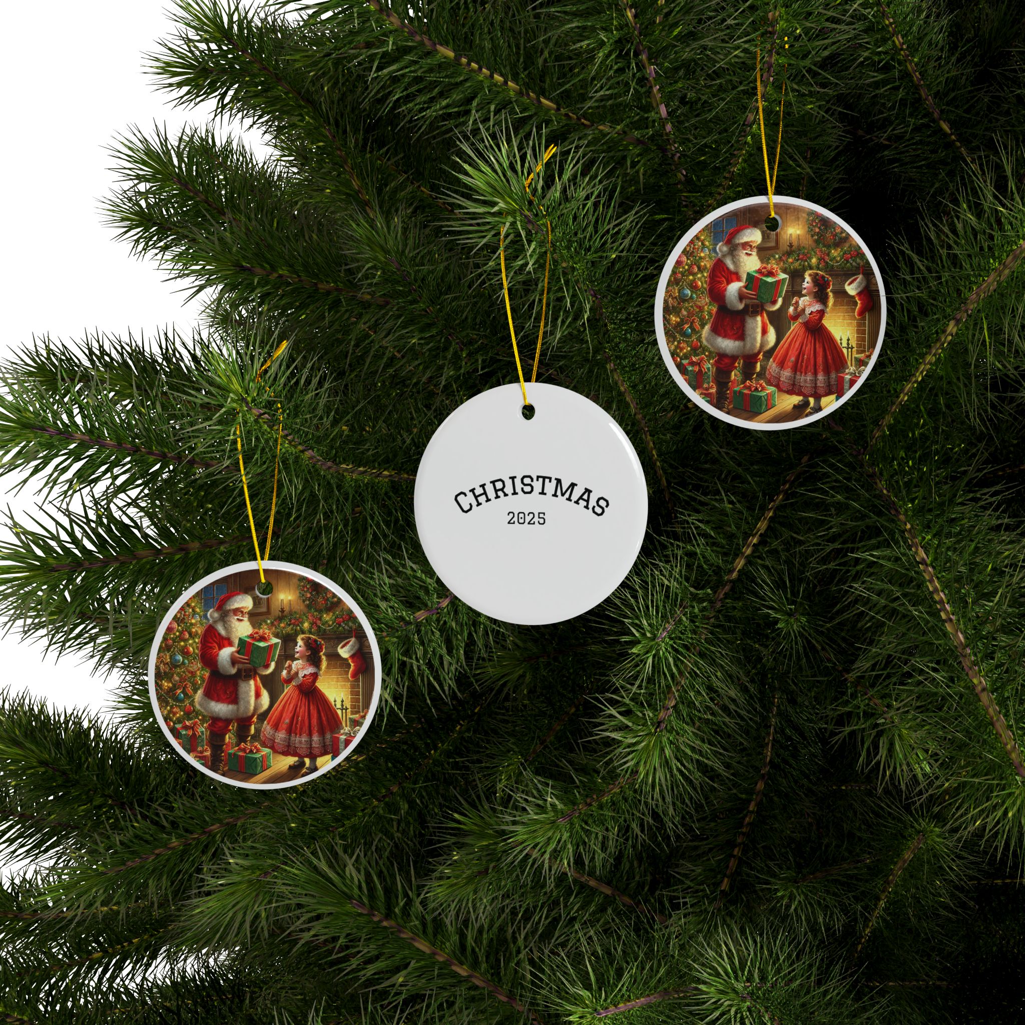 Copy of Christmas Decorative Ceramic Ornaments - Double-Sided (1-10pcs) - Festive Holiday Decor - Image 6
