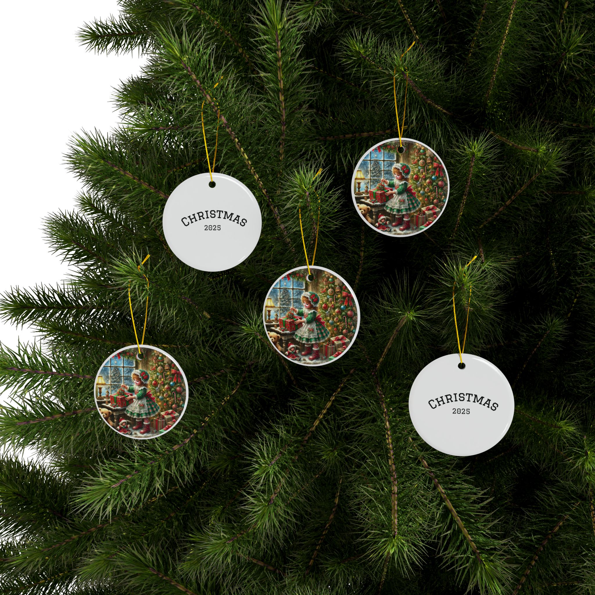 Copy of Christmas Decorative Ceramic Ornaments - Double-Sided (1-10pcs) - Festive Holiday Decor - Image 7