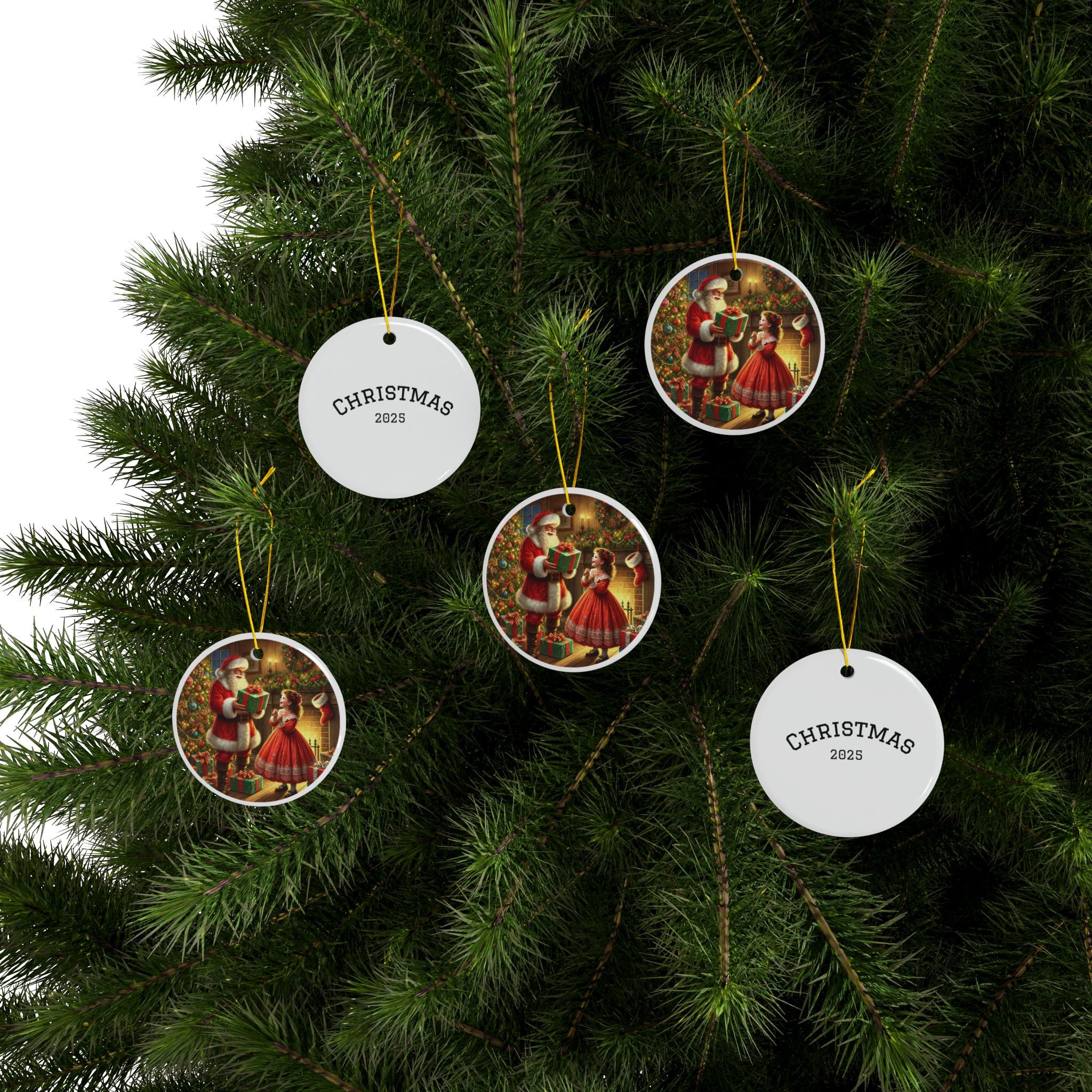 Copy of Christmas Decorative Ceramic Ornaments - Double-Sided (1-10pcs) - Festive Holiday Decor - Image 7