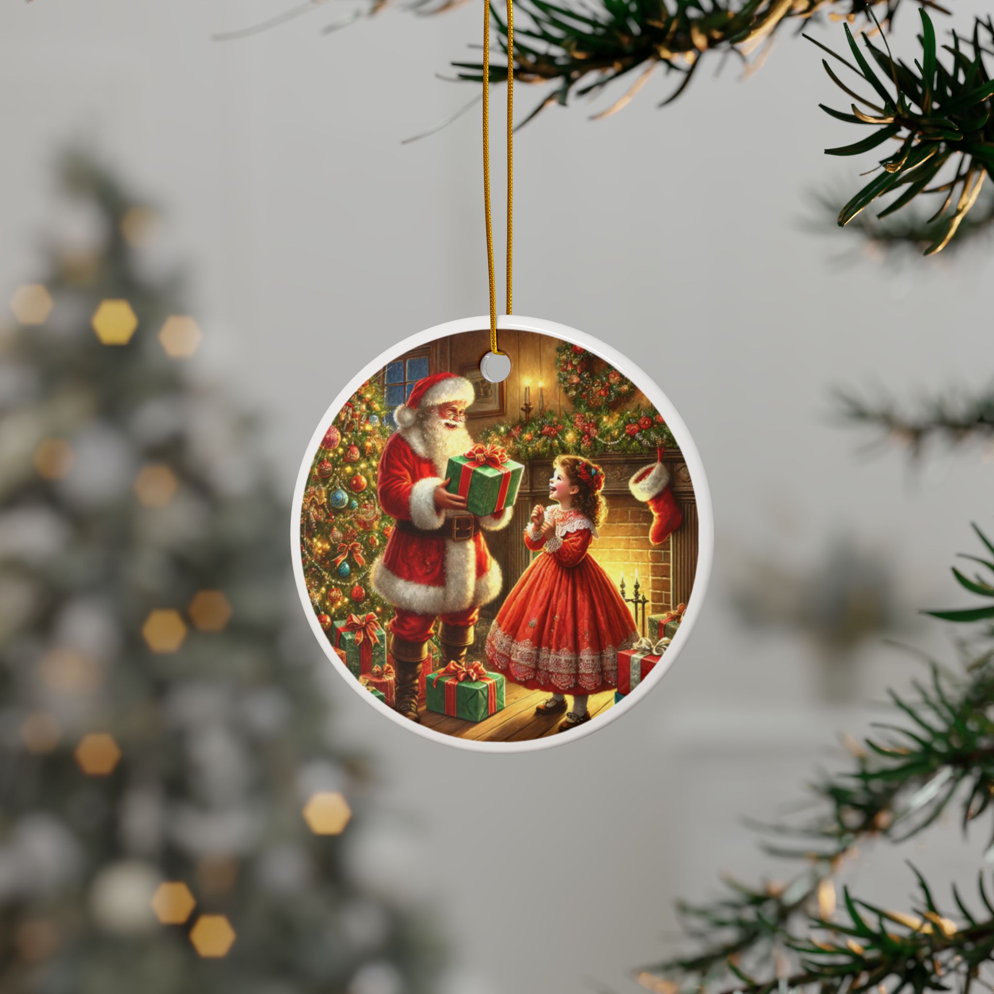 Copy of Christmas Decorative Ceramic Ornaments - Double-Sided (1-10pcs) - Festive Holiday Decor - Image 4