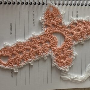 Coral-white trim bookmark
